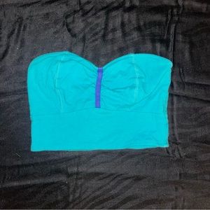 Rip curl blue bandeau crop top